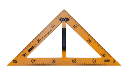 Угольник 45°х90°х45°/50 см ZiBi TEACHER, желтый - №1