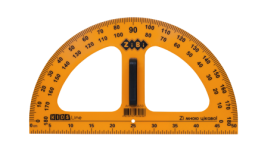 Транспортир 180°/50 см ZiBi TEACHER, жовтий