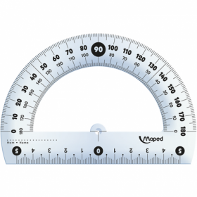 Транспортир 180°/12 см Maped ESSENTIALS, прозорий