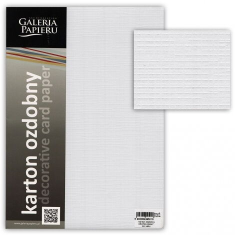 Картон дизайнерский Galeria Papieru CHECKED 230 г/м2, 20 шт, белый - №1