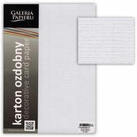 Картон дизайнерский Galeria Papieru CHECKED 230 г/м2, 20 шт, белый