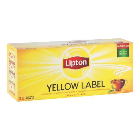 Чай черный в пакетиках Lipton SUNSHINE YL, 25 шт х 2 г - №1