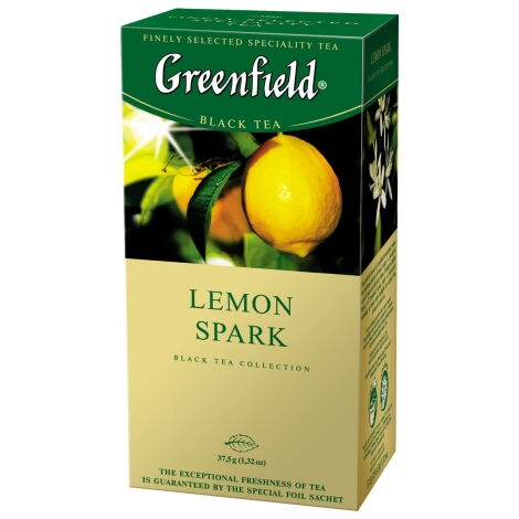 Чай черный в пакетиках Greenfield LEMON SPARK, 25 шт х 1.5 г - №1