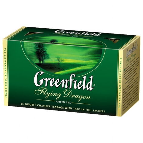 Чай зелёный в пакетиках Greenfield FLYING DRAGON, 25 шт х 2 г - №1