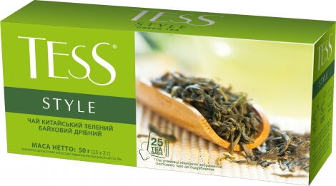 Чай зелёный в пакетиках Tess STYLE, 25 шт х 2 г - №1