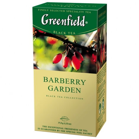 Чай черный в пакетиках Greenfield BARBERRY GARDEN, 25 шт х 1.5 г - №1