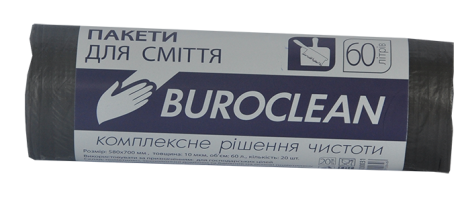 Пакеты для мусора BuroClean ECO 60 л, 40 шт - №1