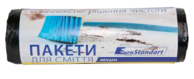 Пакети для сміття BuroClean EuroStandart міцні 120 л, 10 шт., чорні