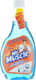 Средство для мытья стекол Mr. Muscul, сменная бутылка, 500 мл