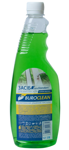 Средство для мытья стекол Buroclean Зеленое яблоко, сменная бутылка, 500 мл - №1