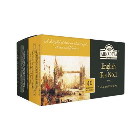 Чай черный в пакетиках Ahmad Английский №1 эконом, 40 шт х 2 г - №1