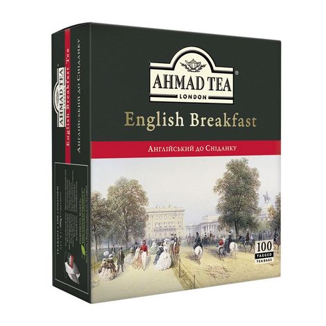Чай черный в пакетиках Ahmad Английский к завтраку, 100 шт х 2 г - №1