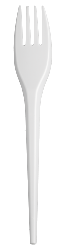 Вилка одноразовая Buroclean 16 см, белая, 100 шт - №1