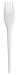 Вилка одноразовая Buroclean 16 см, белая, 100 шт - №1