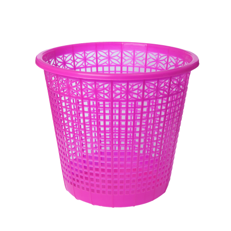 Корзина для бумаг пластиковая ZiBi 8 л, розовая - №1