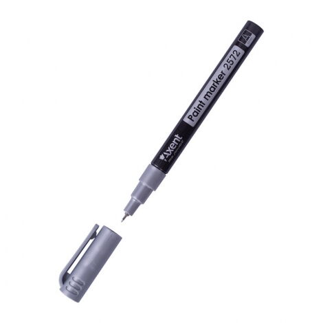 Лак-маркер Axent Paint 2572-A, 0.5 мм, серебристый - №1
