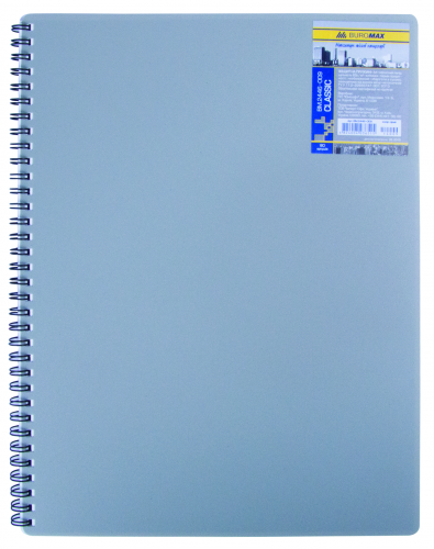Тетрадь Buromax CLASSIC А6, 80 листов, клетка, серая - №1