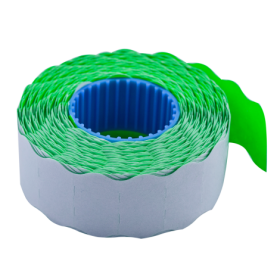 Цінник фігурний Buromax 22х12 мм, 1000 шт, зелений