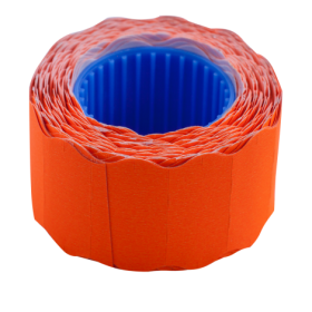 Ценник фигурный Buromax 26х12 мм, 500 шт, оранжевый