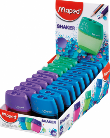 Точилка Maped SHAKER з контейнером, 2 отвори, асорті