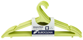 Плічка побутові Buroclean, асорті, 5 шт