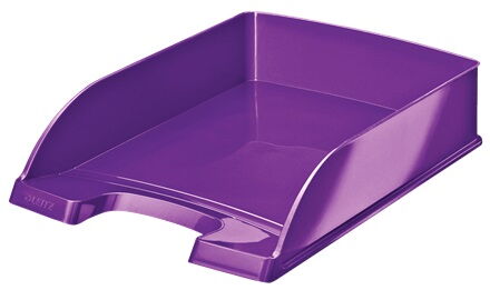 Лоток для бумаг горизонтальный Leitz WOW, пурпурный металлик - №1