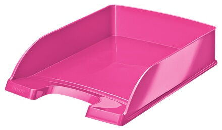 Лоток для бумаг горизонтальный Leitz WOW, розовый металлик - №1