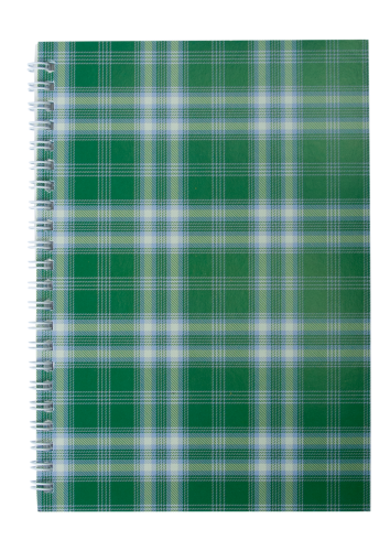 Тетрадь Buromax Shotlandka А5, 48 листов, клетка, зеленая - №1