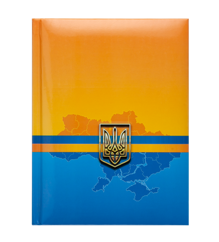 Книга записная Buromax UKRAINE А5, 80 листов, клетка, синяя - №1