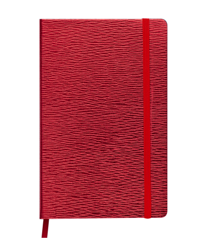 Блокнот деловой Buromax INGOT LOGO2U 125x195 мм, 80 листов, клетка, красный - №1