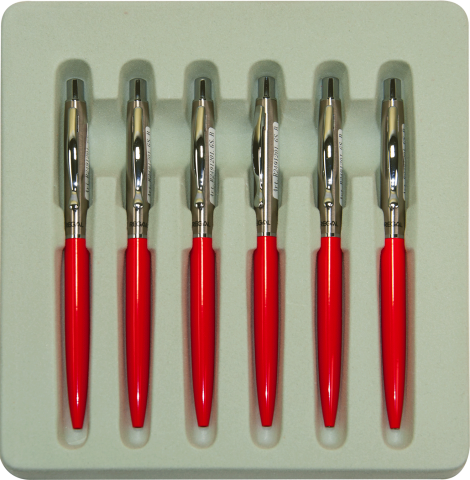 Ручка шариковая автоматическая REGAL, красный - №1