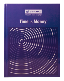 Книга канцелярська Buromax TIME IS MONEY А4, 96 аркушів, синя