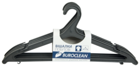 Плічка побутові Buroclean, чорні, 5 шт