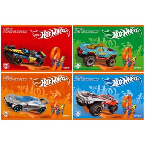 Альбом для рисования KITE Hot Wheels, 12 листов - №1