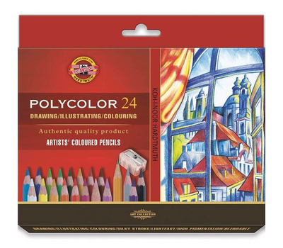 Олівці кольорові художні Koh-i-Noor Polycolor, 24 кольору