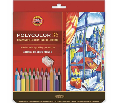 Олівці кольорові художні Koh-i-Noor Polycolor, 36 кольорів