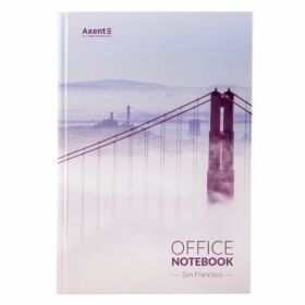 Книга записная Axent А4, 192 листа, клетка, San Francisco