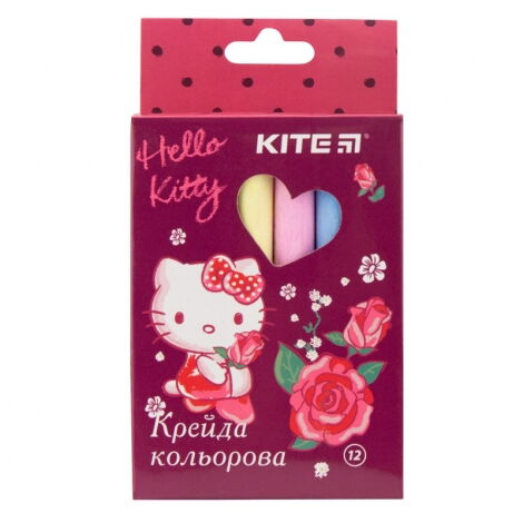 Мел цветной KITE Jumbo Hello Kitty, 12 шт - №1