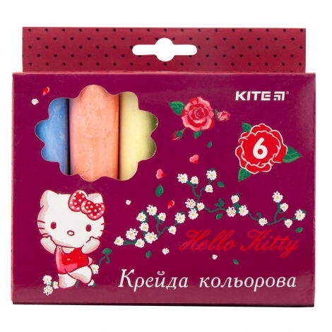 Мел цветной KITE Jumbo Hello Kitty, 6 шт - №1