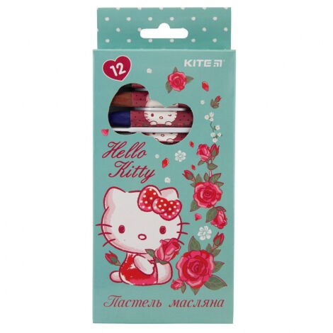 Пастельные мелки масляные KITE Hello Kitty, 12 цветов - №1