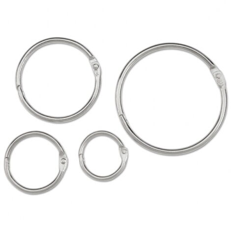 Кольцо металлическое для переплета 38 мм (1 1/2"), серебро, 100 шт - №1