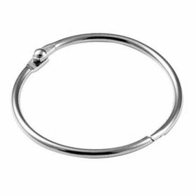 Кольцо металлическое для переплета 76 мм (3"), серебро, 10 шт