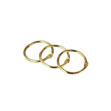 Кольцо металлическое для переплета 14 мм (9/16"), золото, 100 шт - №1