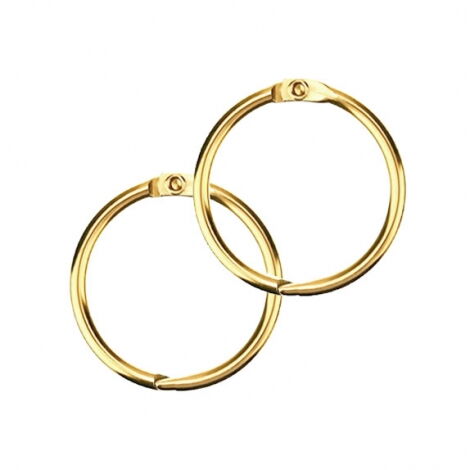 Кольцо металлическое для переплета 32 мм (1 1/4"), золото, 100 шт - №1