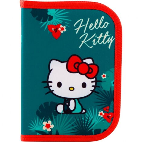 Пенал жесткий КІТЕ Education Hello Kitty , 1 отделение, 1 отворот - №1