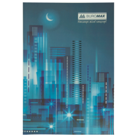 Книга канцелярська Buromax JOBMAX А4, 96 аркушів, клітинка, асорті