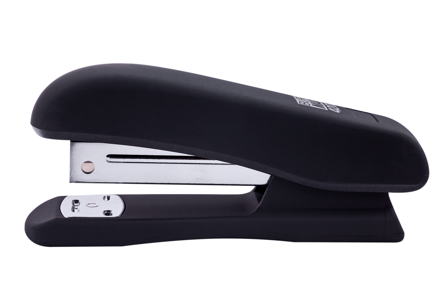 Степлер Buromax RUBBER TOUCH №24/6, 26/6, 20 аркушів, чорний