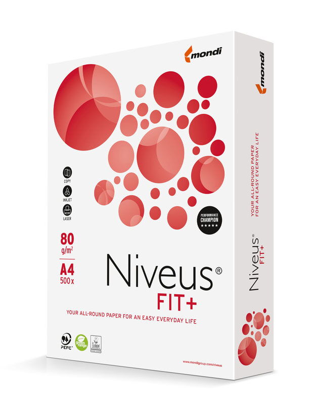 Офисная бумага Mondi NIVEUS FIT+ А4, 80 г/м2, 500 листов - №1