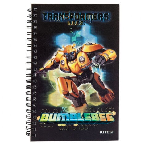 Блокнот на спирали KITE Transformers BumbleBee Movie А5, 80 листов, клетка - №1