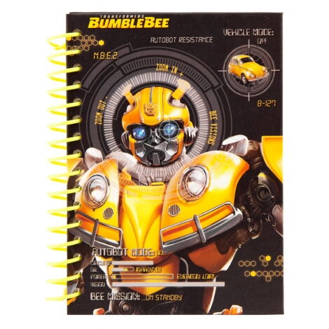 Блокнот  на спирали KITE Transformers BumbleBee Movie А6, 80 листов, без линовки - №1